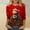A163 Christmas Multicolor, variant on Xdegoge Christmas Tshirts Women Trendy Holiday 3/4 Sleeve T Shirts Funny Family Tops Crew Neck Cute Xmas Print Shirts Tunic Dressy Casual Blouses