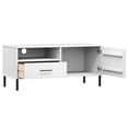 thumbnail image 3 of vidaXL TV Cabinet with Metal Legs White Solid Wood Pine OSLO, 3 of 5