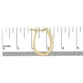 thumbnail image 6 of 10K Yellow Gold 1.0 Cttw Baguette & Round Brilliant-Cut Diamond Horizontal Channel-Set Hoop Earrings (I-J Color, I2-I3 Clarity), 6 of 8