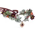 thumbnail image 1 of wonima44 MOSTORY Handmade Elf Flower Crown - Woodland Fairy Headpiece Forest Floral Circlet Elven Wreath for Women Girls Cosplay Halloween Renaissance Christmas Party Photo Shoot, 1 of 1