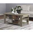 thumbnail image 2 of Safdie & Co. 41.25"L Coffee Table 3 Shelves in Dark Taupe, 2 of 4