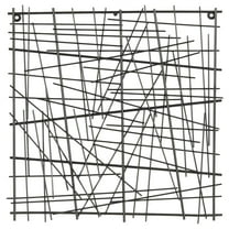 DecMode Black Metal Overlapping Sticks Abstract Wall Decor