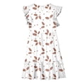 thumbnail image 3 of Robe d'Été pour Femme Wo-Fusoul, Robe Décontractée à Manches à Volants à Double Couche et Col Rond, Tissu Extensible Doux pour le Quotidien, 3 of 8