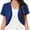 C1-Royal Blue, variant on DEMOTIME Women's Short Sleeve Bolero Shrugs Open Front Lightweight Cropped Cardigan Royal Blue L
