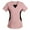 1-Pink, variant on Womens Scrub Tops Trendy Color Block V Neck Short Sleeve Shirts Stretch Nurse Uniform Medical Scrubs 2025