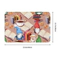 thumbnail image 3 of Balery Gnomes Books Tea Cups Doormat, Durable Flannel Fabric, Waterproof Stain and Fade Resistant, Low Profile,Indoor Outdoor Door Mats, Easy Clean Patio Entrance Mat, 16x24in, 3 of 9