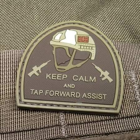 Keep Calm And Tap Forward Assist PVC Morale Patch, Velcro Morale Patch by NEO Tactical