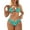 Watermelon Leaf Red Polka Dot Light Blue, variant on COEQINE Women's Halter String Bikini Sets Elastic String Sexy Triangle Bathing Suits Sunflower Cow Spot Cheeky Spandex 2 Piece Beachwear for Pool Party Beach, XS