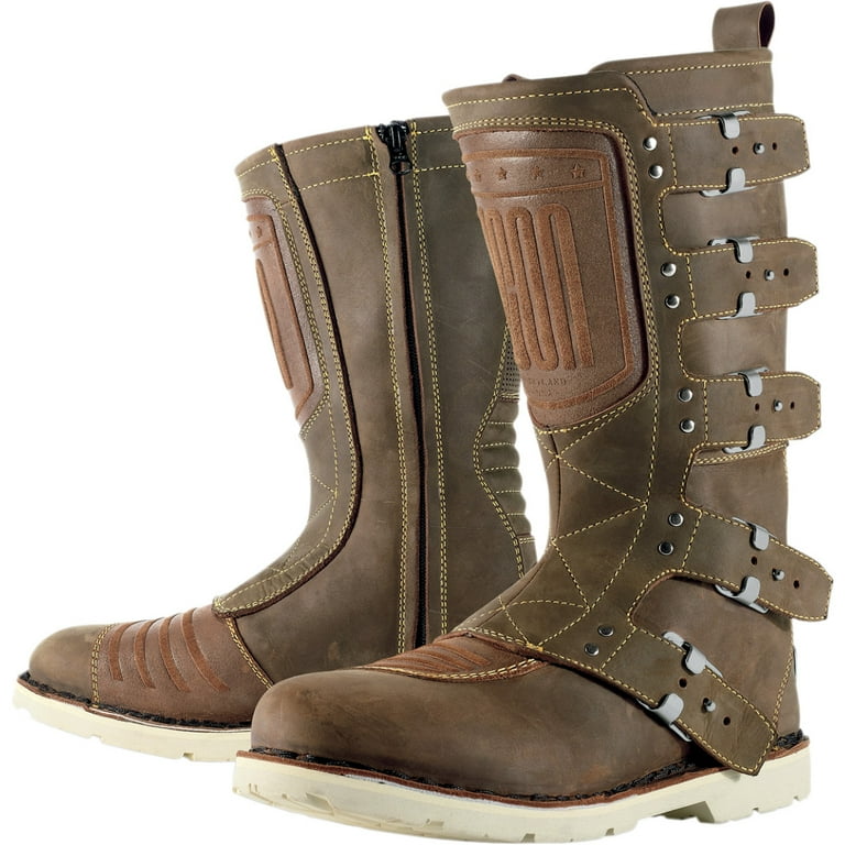 ICON 1000 Elsinore Boot Sport Riding Solid Brown USA SIZE 13