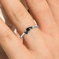 thumbnail image 4 of Radhika black diamond moissanite Ring 18K White Gold Over Silver, 4 of 4