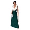 thumbnail image 1 of Robes de Soirée pour Femmes - Robes de Bal à Col en V, Robes de Soirée, Robes de Cocktail, Robes d'Invitée de Mariage Vert Foncé m, 1 of 8