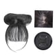 thumbnail image 4 of Extensiones de cabello sintético 3D de alta temperatura con flequillo y clip frontal. Negro natural, 4 of 7