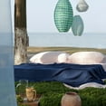 thumbnail image 4 of Cozy Comfort Cooling Cotton Waffle Breathable Rayon Derived from Bamboo Queen Blanket,Navy,90x90 inches, 4 of 7