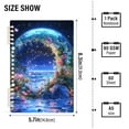 thumbnail image 2 of FORMRS 1-Subject Spiral Notebook 8" x 5" College Ruled 60 Refillable Sheet A5 Hard Cover, 2 Pack, Beautiful Floral Moon, 2 of 7