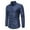 Navy, variant on qolati Men's Dress Shirts Elegant Long Sleeve Buttons Down Henleys Blouse Classic Fit Business Formal Luxury Shirts