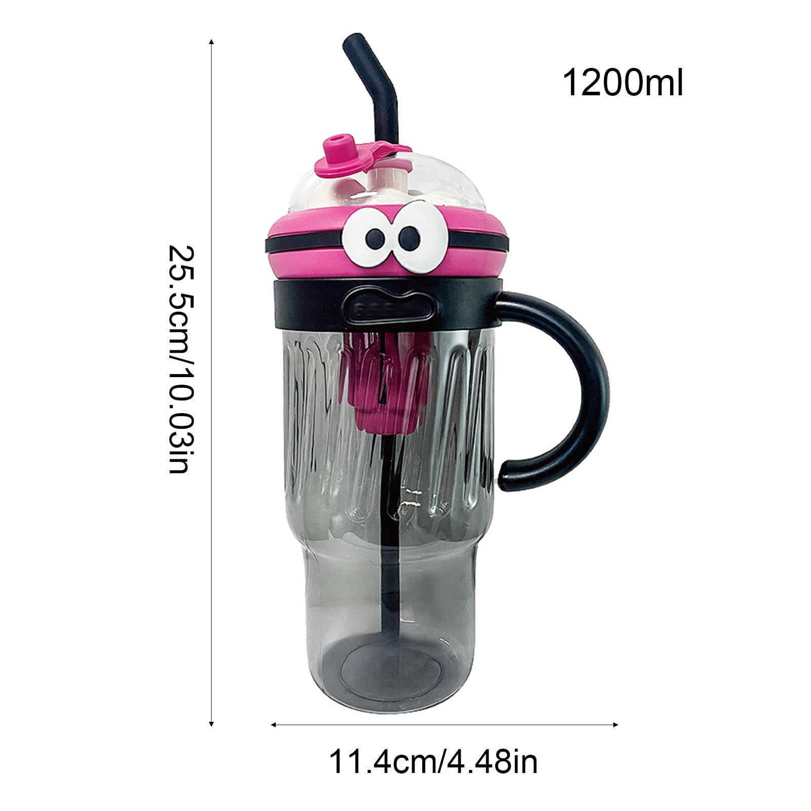 Large Capacity Water Bottle 1200ML Plastic Water Bottle With Straw, Portable Water Bottle With Handle, Leakproof Water Bottle Drink Container, Durable Water Bottle Daily Use Cup