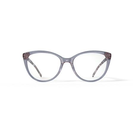 Flower Women's Rose Prescription Eyeglasses with Case, Nude Crystal