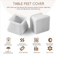 thumbnail image 4 of 16 Piezas Tapas de Patas Silla Protector Piso Silicona Cuadrado Pies Mesa Muebles Almohadillas Inferior Antideslizante-Gris, 4 of 5
