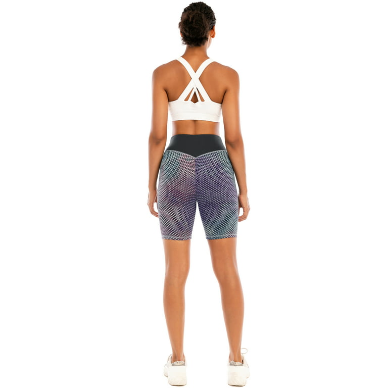 High Waisted Yoga Shorts for Women Butt Lifting Tummy Control Workout  Shorts Leggings Running Booty Shorts