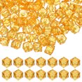 thumbnail image 1 of Uxcell 12mm Acrylic Cube Faceted Beads, 100 Pcs Square Diamond Beads for Jewelry Making, Gold, 1 of 6
