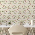 thumbnail image 3 of Ambesonne Botanical Peel & Stick Wallpaper for Home, Hortensia and Bird Strips, 13"x72", Eggshell Pale Redwood, 3 of 6