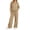 Khaki, variant on Two Piece Lounge Sets for Women Sweatsuits Long Sleeve Hooded Sweatshirt and Wide Leg Pants Elastic Waist Homewear 2 Piece Outfits Casual Tracksuit with Pockets