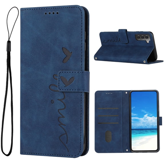 Allytech Suited for Samsung Galaxy S21 Case Cover,PU Leather Flip Holder ID Credit Card Slots Magnetic Closure Folio Wallet Shockproof Dustproof Protective Phone Case,Blue