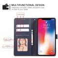 thumbnail image 5 of for iPhone XS Max Case, PU Leather Magnetic Buckle Wallet Case with Stand Holder Flip Cover with Card Slots Wrist Strap Shock-resistant Comfortable Grip Cover for iPhone XS Max - Blue, 5 of 9
