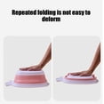 thumbnail image 4 of Aoznliie Collapsible Wash Basin, Apple Shape Space Saving Foot Soaking Tub for Cleaning, 12x13 inch Plastic Portable Basin for Camping Travel, Pink, 4 of 6