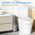 thumbnail image 6 of Toilet Bowl Brush Holder Set: Curved Design with Holder for Deep Cleaning Under Rim - Compact Hidden Scrubber for Small Space - Modern RV Bathroom Accessories - Gray, 6 of 14