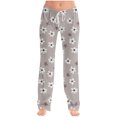 thumbnail image 2 of TaTaai Women's Fashion flower Printed Pants, Elastic High Waist, Drawstring Design, Full Length, Pockets, Casual Yoga Sport Daily Wear Gift, 2 of 6