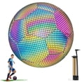 thumbnail image 2 of KEINXS Reflective Football Holographic Luminous Soccer Ball for Night Games and Training Glow in The Dark by Light Reflect Standard Flashing Soccer Ball Size 5 for Kids Adults Outdoor Spo, 2 of 11