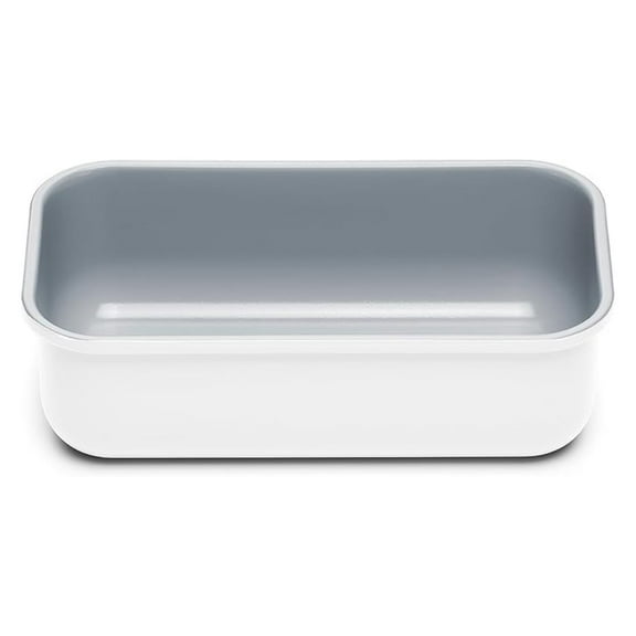 Non-Stick Ceramic Loaf Pan - 1 lb, White - Naturally Slick, Non-Toxic Baking Pan for Cakes, Bread & More Loaf Pan (1lb)
