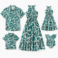 thumbnail image 4 of PatPat Girl Dress Family Matching Outfits Mommy and Me Flower Hawaiian Halte Dress Short-sleeve Sunflower Dress for Girls,2-9Y, 4 of 6