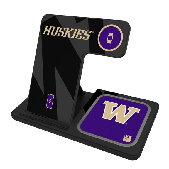 Keyscaper Washington Huskies 3-In-1 Wireless Charger