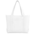 thumbnail image 2 of DALIX 23" Large Heavy Duty 24 oz. Cotton Canvas Shopping Tote Bag White, 2 of 5