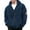 a-Navy16639, variant on VNKIDY Men's Hoodies Winter Street Style Plush Thermal Insulated Sweatshirt Long Sleeve Zipper Hooded Coat With Pockets For Cold Weather Cozy Tops