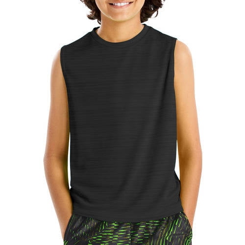 Hanes Boys Big Sport Heathered Performance Tee /& Mesh Short Set