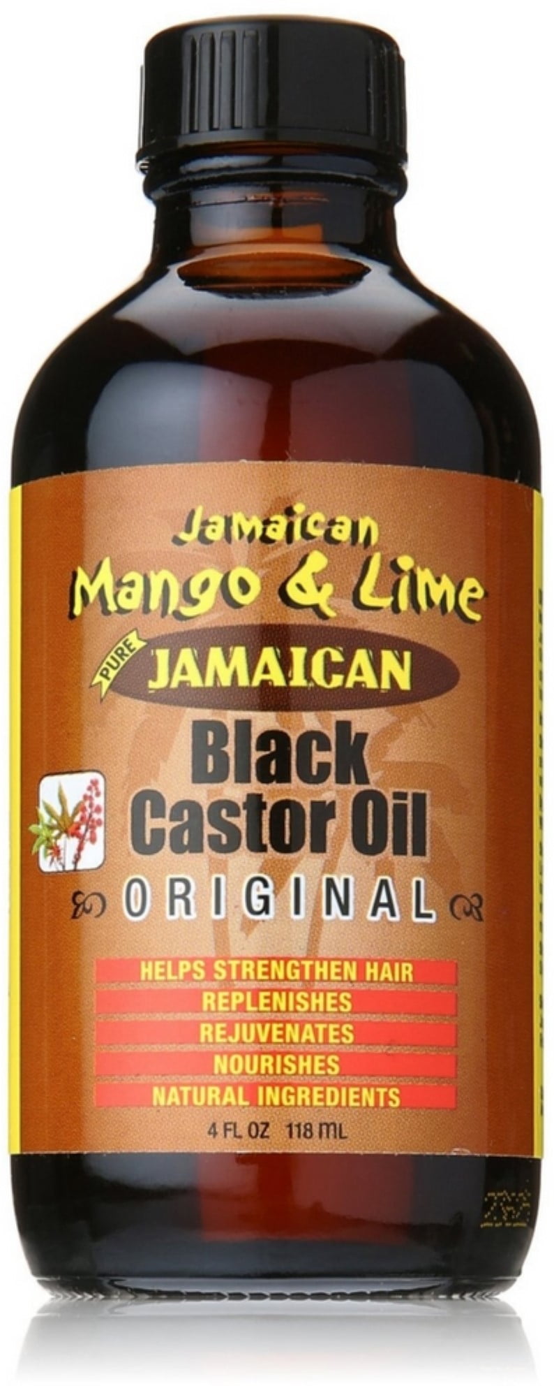 Jamaican Mango & Lime Pure Castor Hair Oil ,4 fl oz