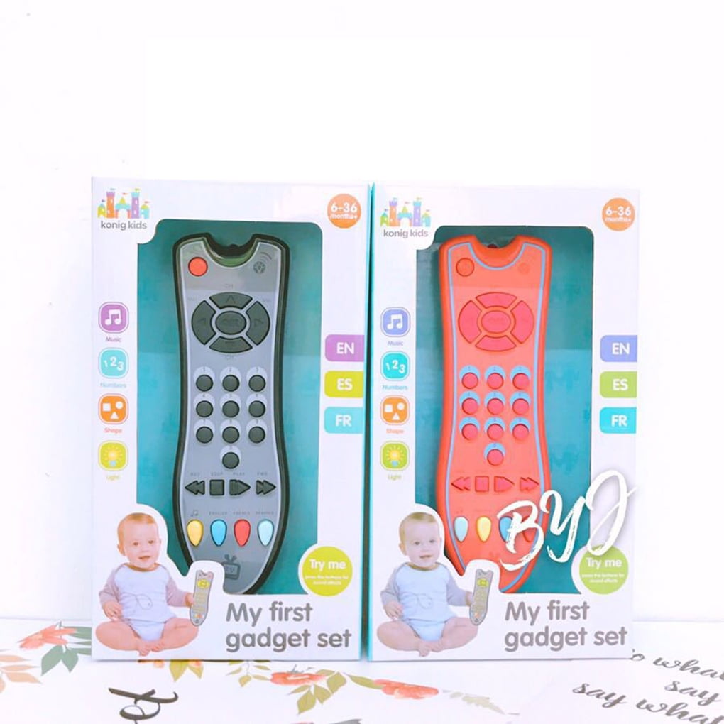 Rose Battery Not Included Atyhao Remote Control Baby Toy TV Remote Control Musical Toys Early Educational Toys for Toddlers Boys Girls Birthday Gifts 