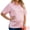 Pink, variant on DARING DIVA Women's Maternity Button Down Collared Short Sleeve Satin Tops S White
