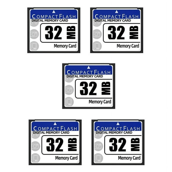 5X 32MB Compact Flash Memory Card for Camera, Advertising Machine, Industrial Computer Card,5 x Compact Flash Card,White&blue