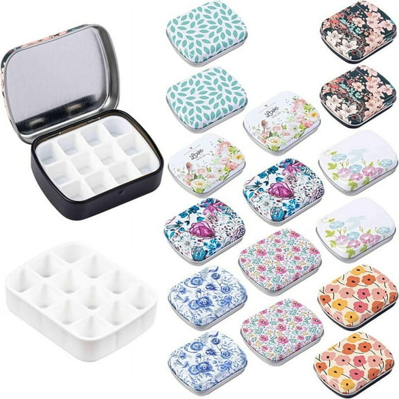 16 Pack Mini Empty Watercolor Palette Tin Watercolor Palette 12 Wellswith Lids Watercol mj3810