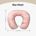 thumbnail image 3 of U-Shaped Pillow 11.8×9.8in With Pillow Core Comfortable Soft Invisible Zipper For Daily Travel Driving Office Pink Marble_4, 3 of 8