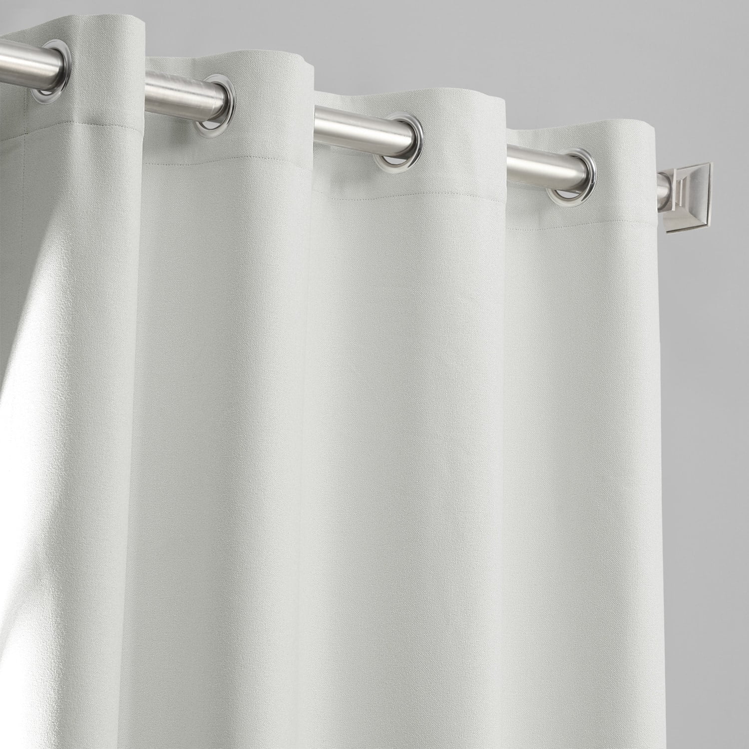 Starlight Off White Thermal Cross Linen Weave Blackout Grommet Curtain (1 Panel), Starlight Off White, 50W X 108L