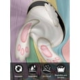 thumbnail image 7 of Easter Bunny Cloth Napkins Set of 4 Reusable Dinner Napkins, Cute Rabbit Eggs Flowers Colorful Wood Plank Cocktail Napkin Washable Table Napkins for Wedding/Holiday Party/Baby Shower 20"x20", 7 of 7