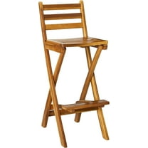 Christopher Knight Home Atlantic Outdoor Foldable Wood Barstool, 31", Natural Wood