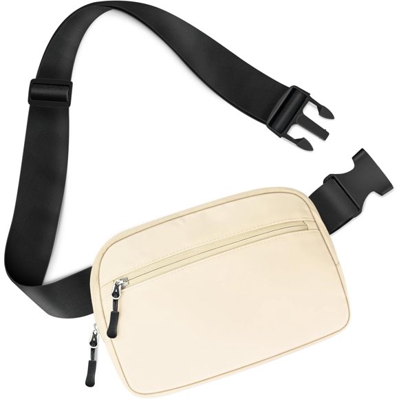 shiyou-Fanny Packs for Women Men, Large Cross Body Fanny Pack for Women, Waterproof Waist Packs with Adjustable Strap, Lightweight Everywhere Belt Bag Bum Bag for Walking Workout Outdoors Casual (Bei