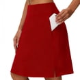 thumbnail image 2 of Knee Length Golf Skorts for Woman Long Athletic Tennis Skirts Built-in Shorts with Pockets Casual Skirts UV Protection, 2 of 4