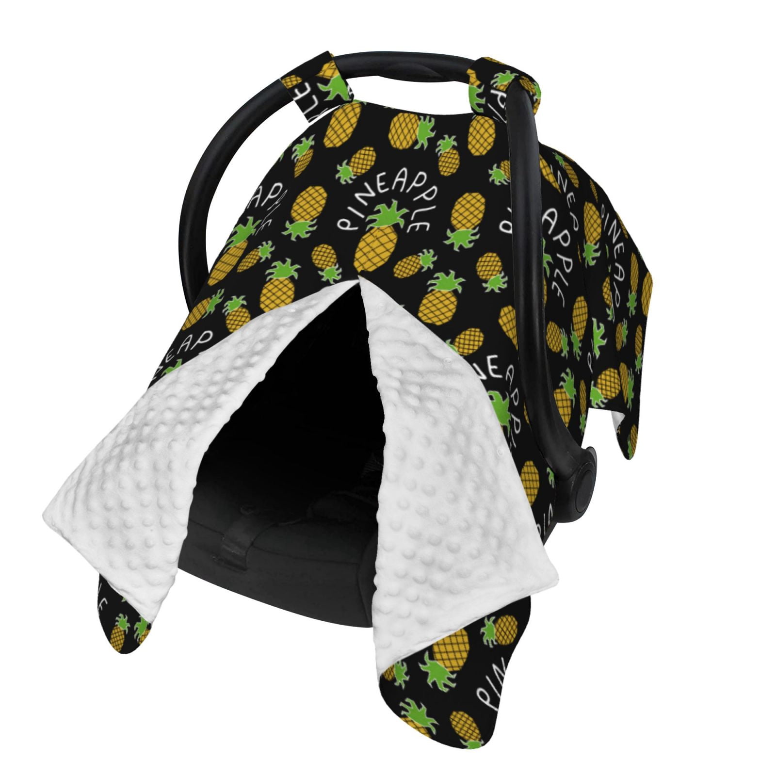 Naloa Pineapple Baby Car Seat Cover, Breathable Baby Carrier Cover, Multiuse Baby Carrier Cover & Nursing Breastfeeding Cover